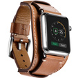 Шкіряний ремінець для Apple Watch 1/2/3/4/5/6/7/8/SE/Ultra 42/44/45/49 мм, коричневий