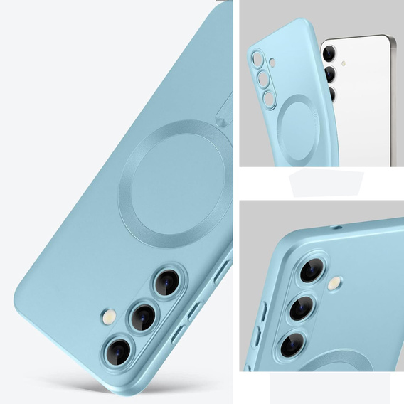 Чохол для Samsung Galaxy A56, ColorMag, для MagSafe, м'яти + загартоване скло 9H