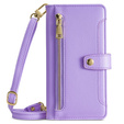 Откидной чехол для Samsung Galaxy M34, Wallet Zipper Pocket, фиолетовый