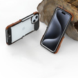 Чохол R-JUST для iPhone 15 Plus, Alu Wood Bumper, чорний