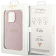 Чехол GUESS до iPhone 14 Pro, Saffiano MagSafe, розовый