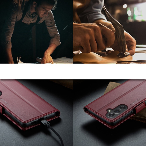 CASE фліп-чохол для Samsung Galaxy A54 5G, Litchi Wallet, червоний