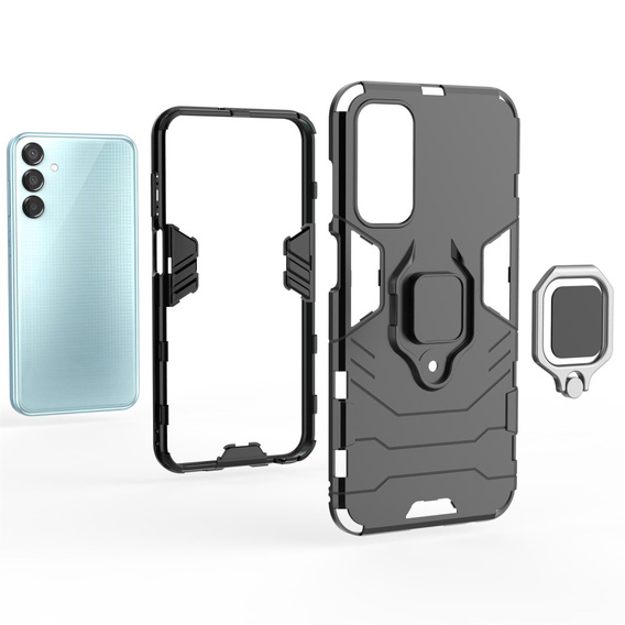 Чехол до Samsung Galaxy M15 5G, Kickstand Ring, чёрный
