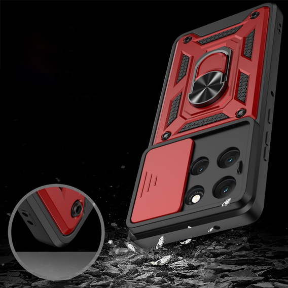 Чохол NOX Camera Slide Motorola Moto G86 5G, CamShield Slide, червоний