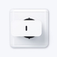 Зарядний пристрій Forcell USB-A / 2x USB-C 3.45A GaN 70W PD QC 4.0, сірий