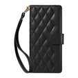 Чохол-сумка для Xiaomi Redmi Note 14 Pro 5G / Xiaomi Redmi Note 14 Pro+ 5G / Xiaomi Poco X7 5G, Rhombus Crossbody Leather, чорний