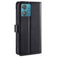 Откидной чехол для Motorola Edge 40 Neo, Wallet Zipper Pocket, чёрный