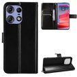 Откидной чехол для Motorola Edge 50 Pro, Crazy Horse Wallet, чёрный