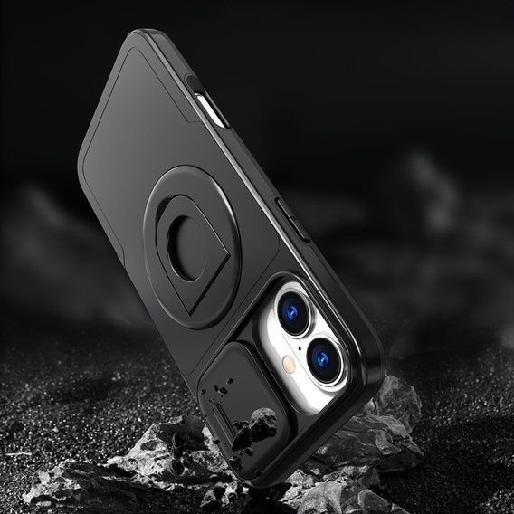 Чехол для iPhone 16 Plus, Military Magnet, для MagSafe, чёрный