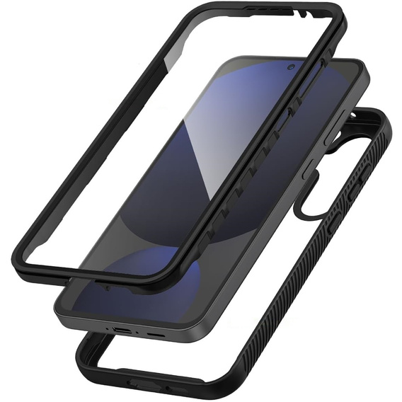 Чoхол Shockproof до Samsung Galaxy S24 FE, із захисним екраном, чорний