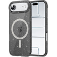 Чехол для iPhone Air, для MagSafe, глиттер, полупрозрачный черный