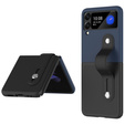 Чехол Wristband Kickstand для Samsung Galaxy Z Flip3 5G, Black/Dark Blue