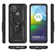 Бронированный Чехол до Motorola Moto G9 Power, Nox Case Ring, чёрный