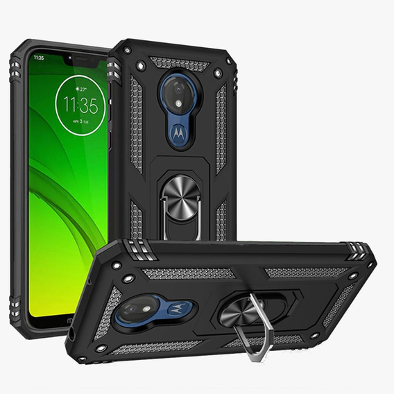 Броньований Чoхол до Motorola Moto G7 Power, Nox Case Ring, чорний