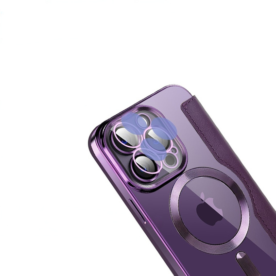 Чохол-книжка для iPhone 13 Pro, RFID Wallet MagSafe CamShield, фіолетовий