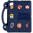 Детский чехол для Apple iPad Air 11" 6 gen. 2024, Cute Patterns, с подставкой, темно-синий