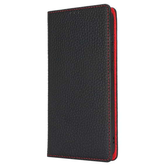Чохол-книжка для Samsung Galaxy S24 FE, Litchi Skin Grain, чорний