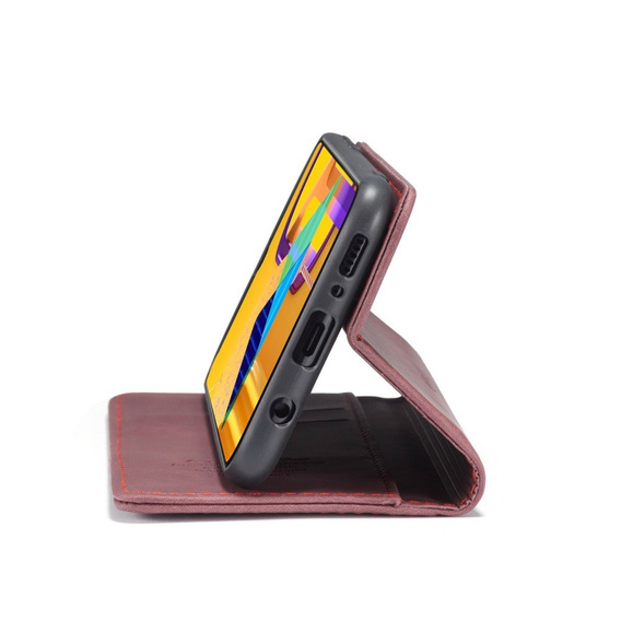 Чехол CASEME для Samsung Galaxy M21, Leather Wallet Case, бордовый