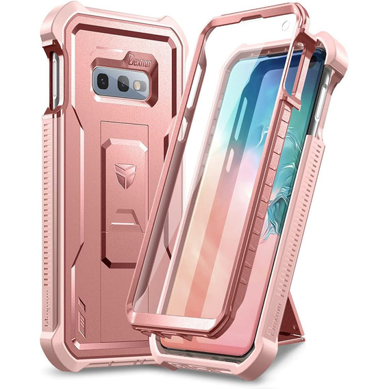 Броньований чохол для Samsung Galaxy S10e, Dexnor Full Body, рожевий rose gold
