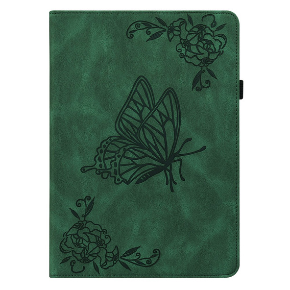 Чехол для Lenovo Tab M9, Butterfly, зелёный