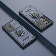 Чехол для Samsung Galaxy S24 Ultra, KickStand Camera Lens, синий