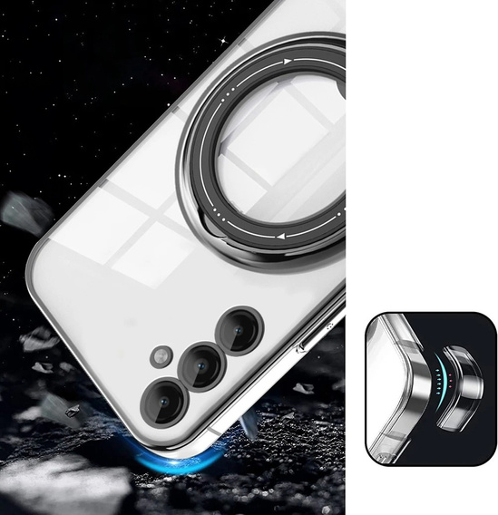 Магнитный чехол для Samsung Galaxy S25+ Plus, для MagSafe, чёрный