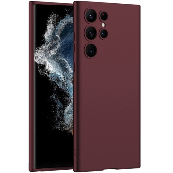 Чехол до Samsung Galaxy S24 Ultra, GKK Slim CamShield, бордовый