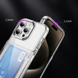 Чехол для iPhone 16 Pro, Card Holder Kickstand, прозрачный