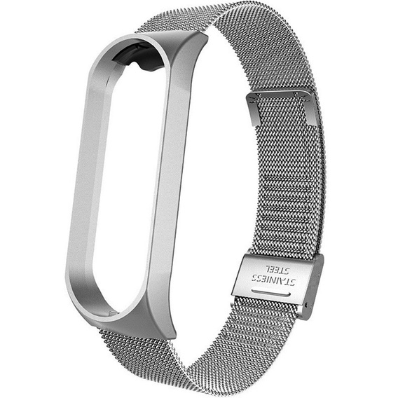 Браслет  MilaneseBand для Xiaomi Mi Band 3 / Band 4 - Silver