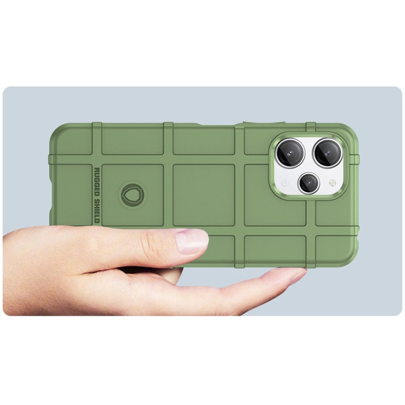 Чехол до Xiaomi Redmi 12 4G, Rugged Shield, зелёный