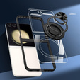 Чохол для Samsung Galaxy Z Flip7 FE / Z Flip6, Corners Dropproof, для MagSafe, прозорий / чорний
