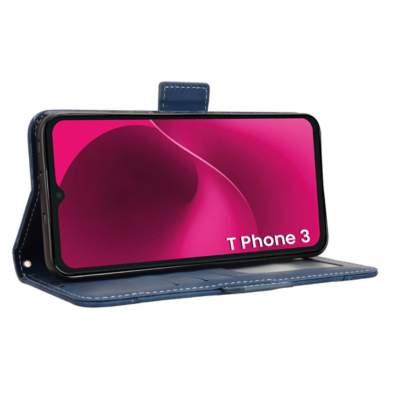 Откидной чехол для T Phone 3 5G, Card Slot, темно-синий