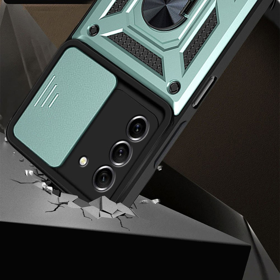 Чехол NOX Camera Slide Samsung Galaxy S21 FE, CamShield Slide, зеленый