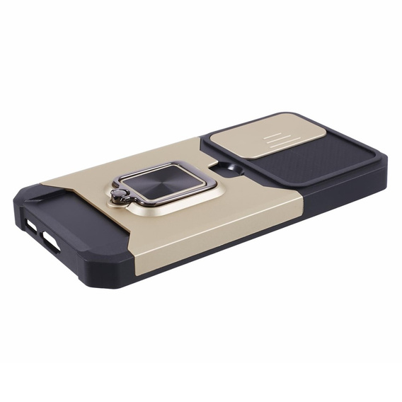 Броньований чохол для Samsung Galaxy S23 FE, Camera Slide Card Slot, чорний + скло 9H