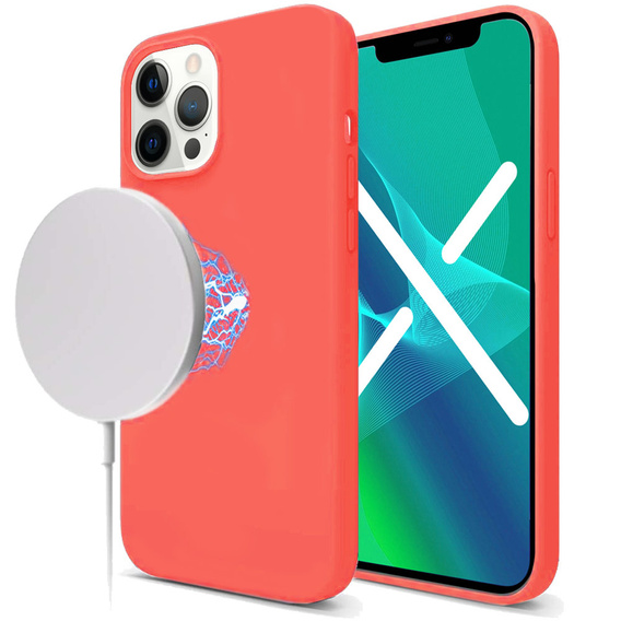 Etui ERBORD do iPhone 12 / 12 Pro, Silicone MagSafe, Pink