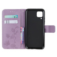 Откидной чехол для Huawei P40 Lite, Butterfly Flower, фиолетовый
