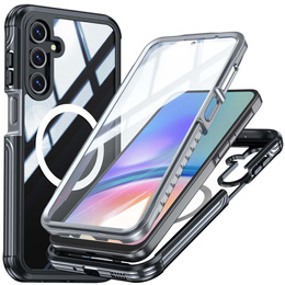 Чохол для Samsung Galaxy A16, Shockproof, зі склом, для MagSafe, чорний