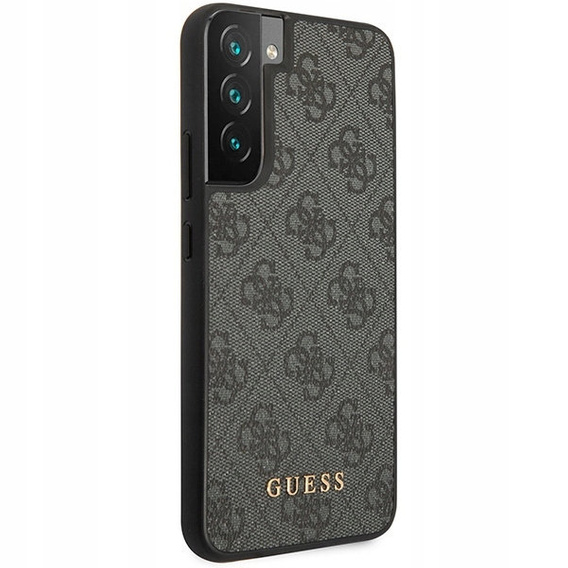 Чехол GUESS до Samsung Galaxy S23, 4G Metal Gold Logo, серый