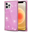 Чехол Square Glitter до iPhone 12 Pro Max, Rose Gold