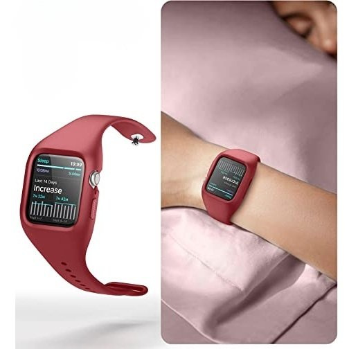 Ремінець + чохол Suritch для Apple Watch 4/5/6/7/8/SE 44/45mm, червона