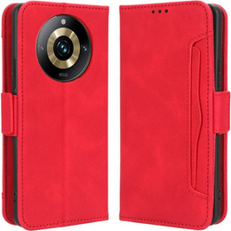 Футляр з клапаном для Realme 11 Pro 5G / Pro+ 5G, Card Slot, червоний