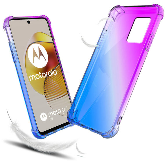Чехол для Motorola Moto G73 5G, Gradient Dropproof, Фиолетовый / синий