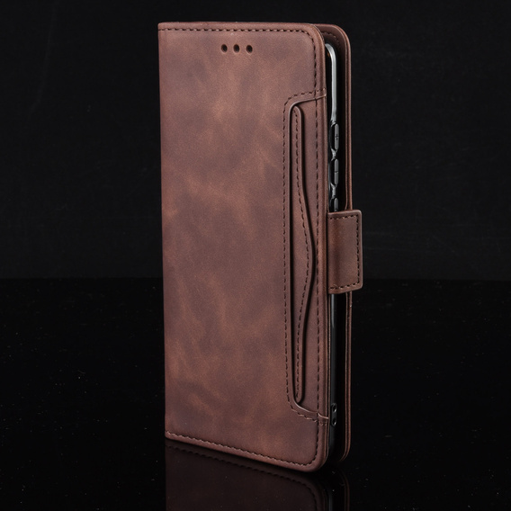 Откидной чехол для Samsung Galaxy S25 FE, Card Slot, коричневый