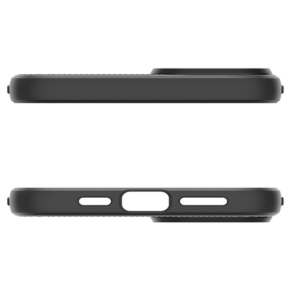 Чохол Spigen для iPhone 15, Liquid Air, чорний + 9H Tempered Glass