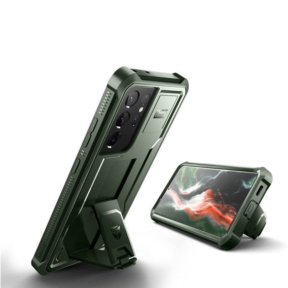 Броньований чохол для Samsung Galaxy S21 Ultra, Dexnor Full Body, зелений