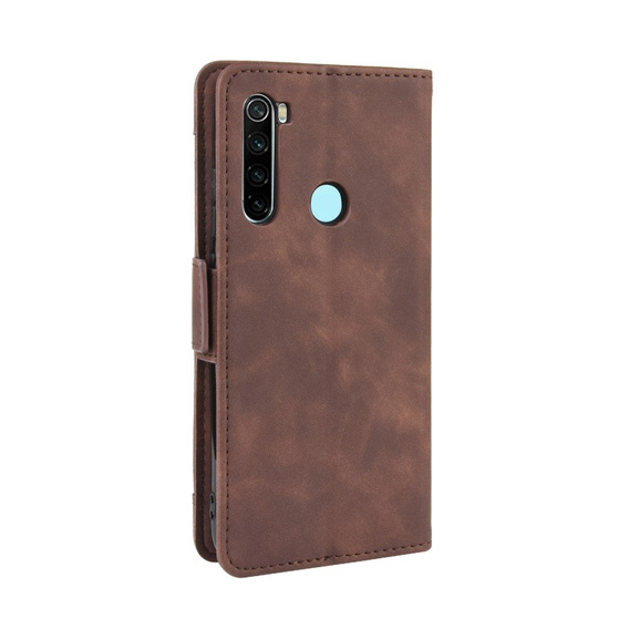 Футляр з клапаном для Xiaomi Redmi Note 8T, Card Slot, коричневий