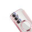 Чохол-книжка для Samsung Galaxy S24 FE, RFID Wallet MagSafe CamShield, рожевий