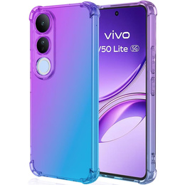 Чохол для Vivo V50 Lite 4G / 5G, Gradient Dropproof, Фіолетовий / синій