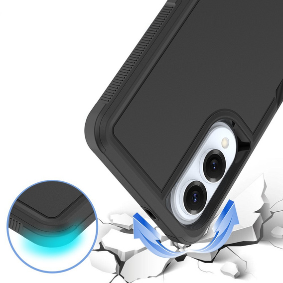 Броньований чохол для Samsung Galaxy S25 Edge, Dual Shockproof, чорний