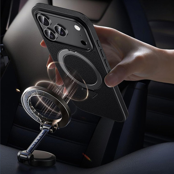 Кожаный чехол с подставкой MagSafe для iPhone 17 Pro Max